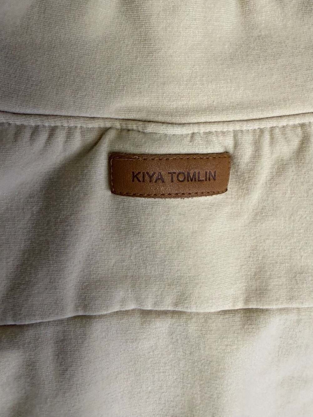 Kiya Tomlin Twisted V-Neck Bamboo Cotton Sweatshirt, Size XS - Picture 5 of 5